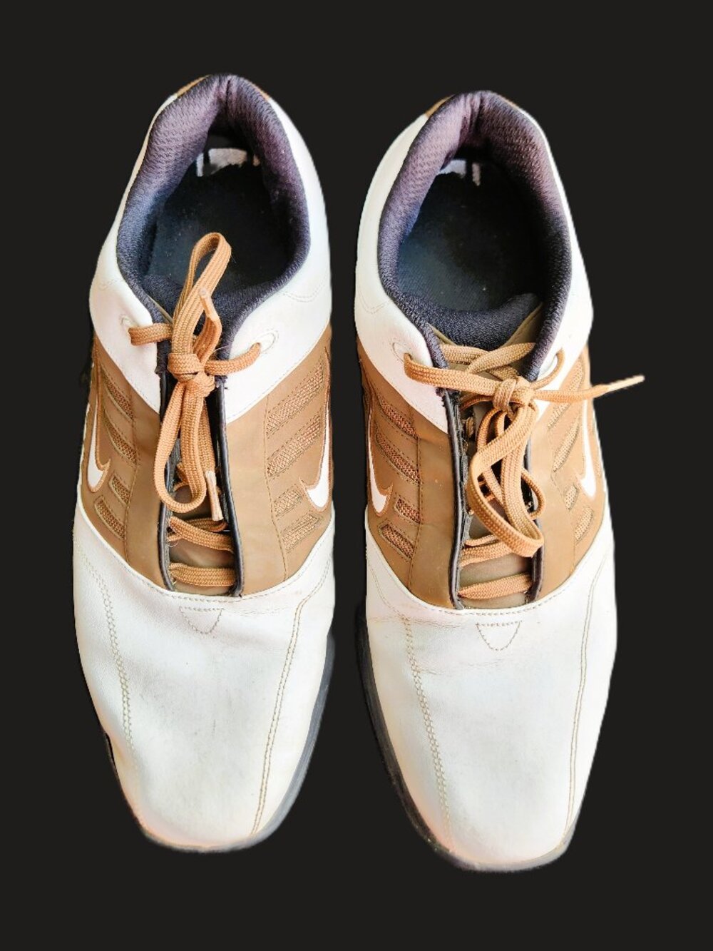 Men's Nike Air Golf Shoes Size 13 White and Brown